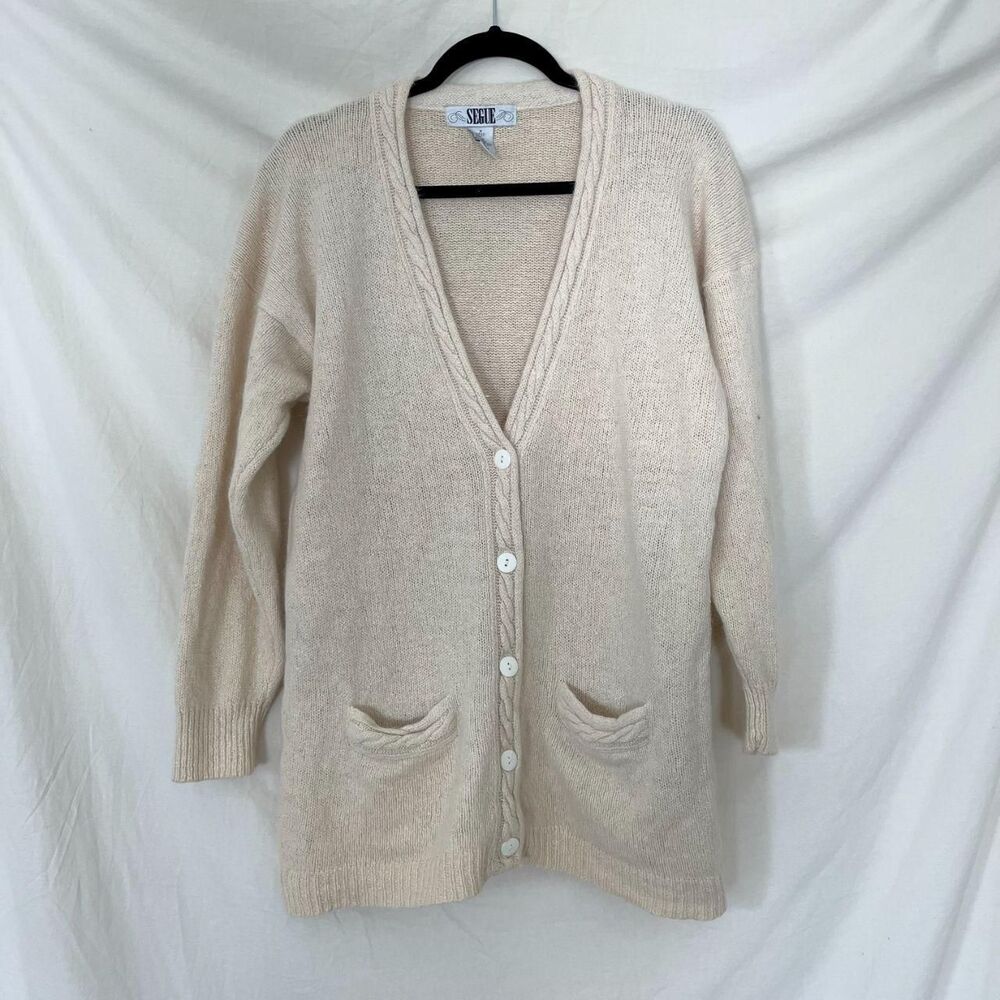 Segue Women's Cream and Tan Cardigan